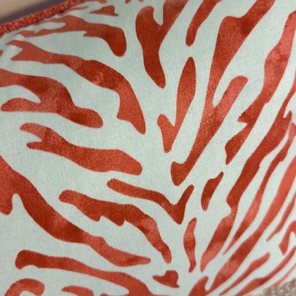 Frontgate Coral Print Accent Throw Pillow - Picture 3 of 8